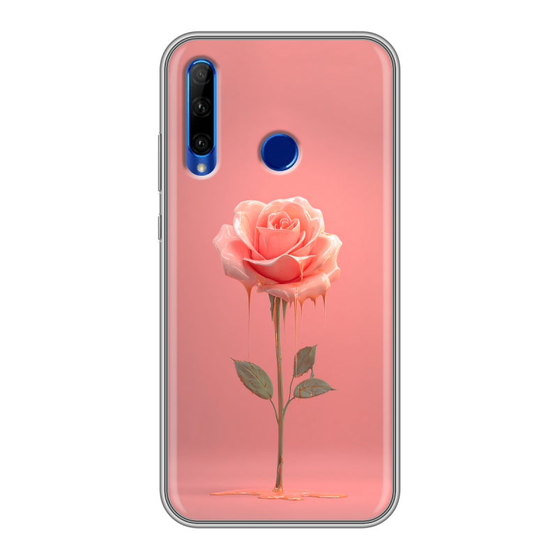 Силиконовый чехол на Huawei Honor 10i с принтом Розовая роза Силиконовый чехол на Huawei Honor 10i с принтом Розовая роза