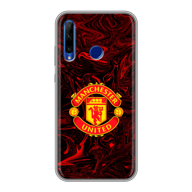 Силиконовый чехол на Huawei Honor 10i с принтом Manchester United Силиконовый чехол на Huawei Honor 10i с принтом Manchester United