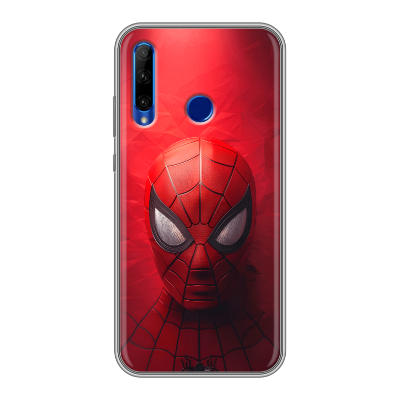 Силиконовый противоударный чехол на Huawei Honor 10i с принтом Spiderman Человек паук Силиконовый противоударный чехол на Huawei Honor 10i с принтом Spiderman Человек паук