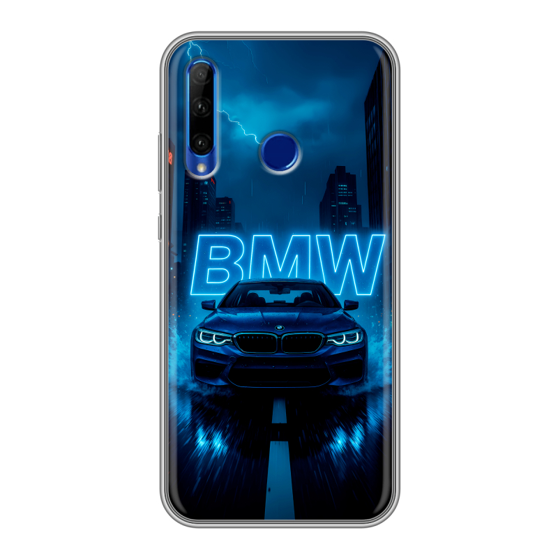 Силиконовый противоударный чехол на Huawei Honor 10i с принтом BMW БМВ Силиконовый противоударный чехол на Huawei Honor 10i с принтом BMW БМВ