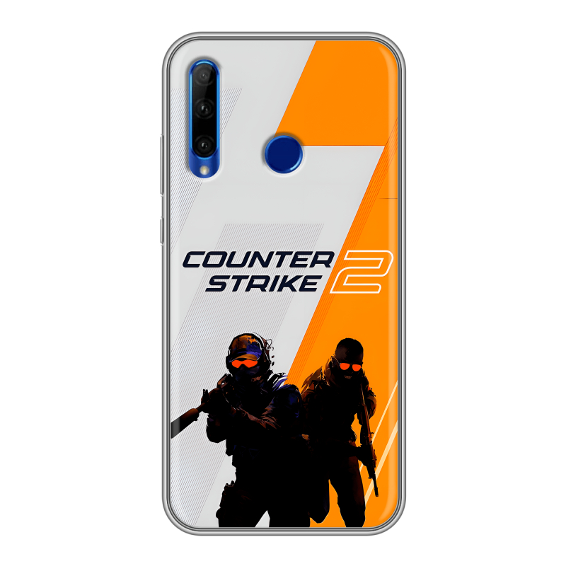 Силиконовый противоударный чехол на Huawei Honor 10i с принтом Counter Strike Силиконовый противоударный чехол на Huawei Honor 10i с принтом Counter Strike