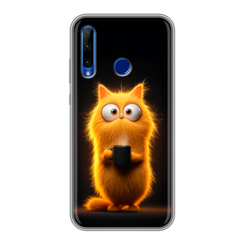 Силиконовый чехол на Huawei Honor 10i с принтом Смешной кот Силиконовый чехол на Huawei Honor 10i с принтом Смешной кот