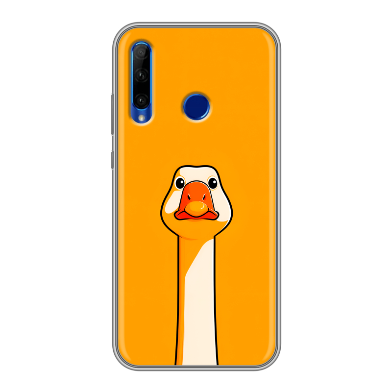 Силиконовый чехол на Huawei Honor 10i с принтом Смешная утка Силиконовый чехол на Huawei Honor 10i с принтом Смешная утка