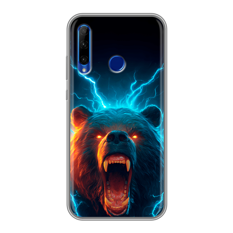 Силиконовый чехол на Huawei Honor 10i с принтом Медведь Силиконовый чехол на Huawei Honor 10i с принтом Медведь
