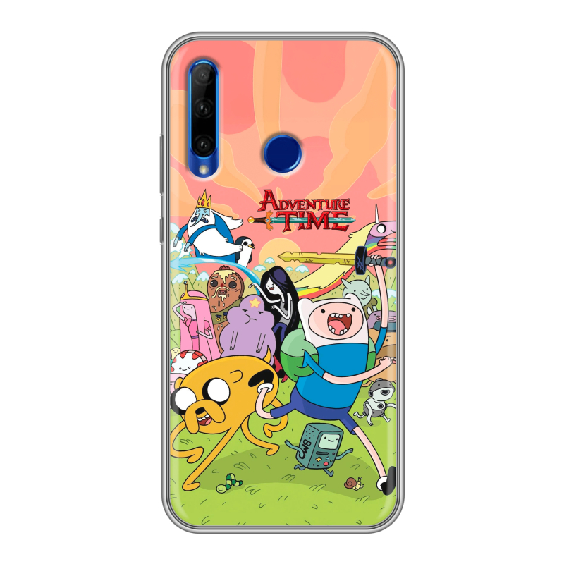 Силиконовый чехол на Huawei Honor 10i с принтом Adventure time Время приключений Силиконовый чехол на Huawei Honor 10i с принтом Adventure time Время приключений