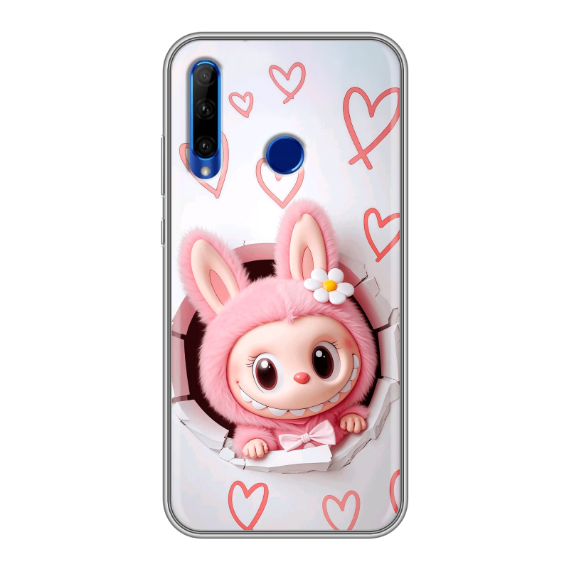 Силиконовый чехол на Huawei Honor 10i с принтом Labubu Лабубу Силиконовый чехол на Huawei Honor 10i с принтом Labubu Лабубу