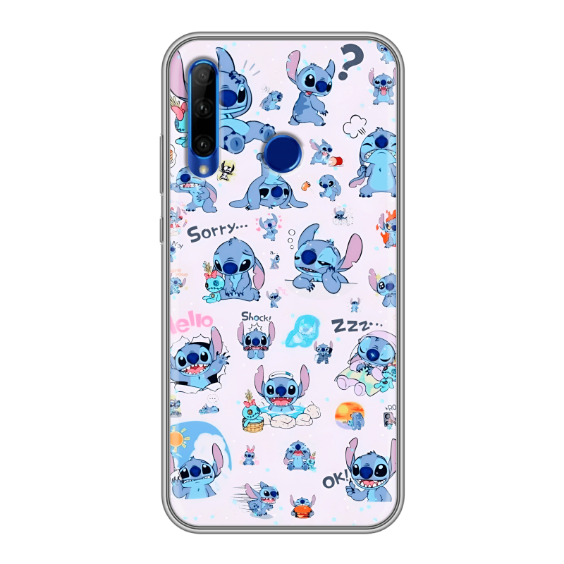 Силиконовый чехол на Huawei Honor 10i с принтом Лило и Стич Силиконовый чехол на Huawei Honor 10i с принтом Лило и Стич