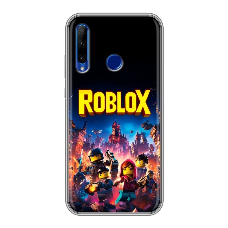 Силиконовый противоударный чехол на Huawei Honor 10i с принтом Roblox Роблокс Силиконовый противоударный чехол на Huawei Honor 10i с принтом Roblox Роблокс