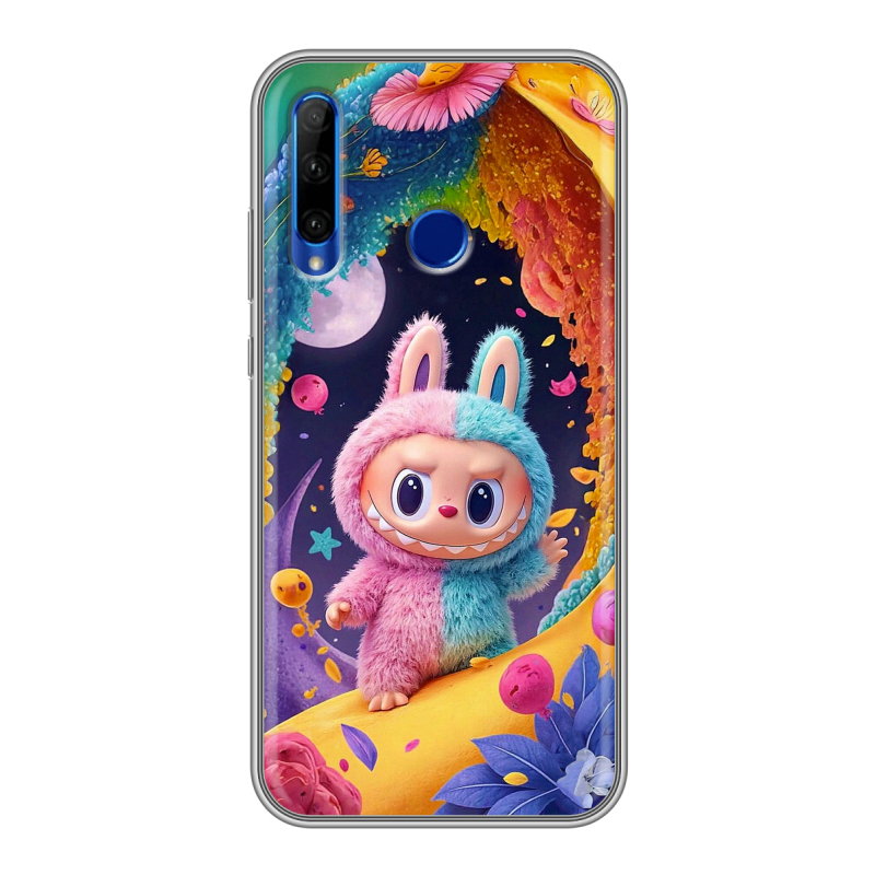 Силиконовый чехол на Huawei Honor 10i с принтом Labubu Лабубу Силиконовый чехол на Huawei Honor 10i с принтом Labubu Лабубу