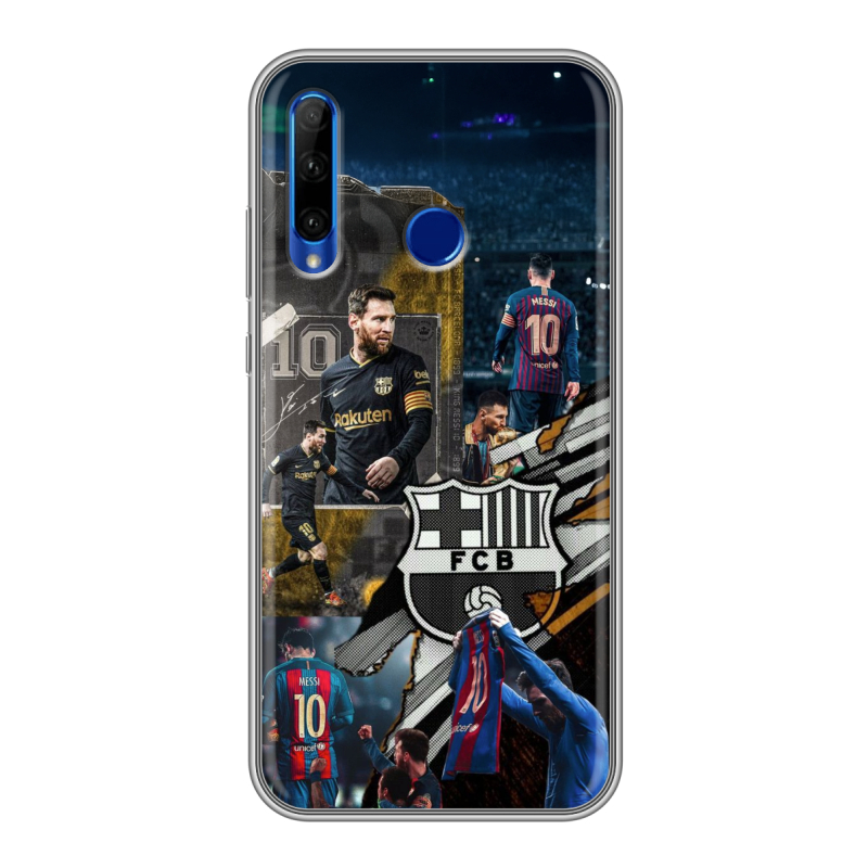 Силиконовый чехол на Huawei Honor 10i с принтом Messi Barcelona Силиконовый чехол на Huawei Honor 10i с принтом Messi Barcelona
