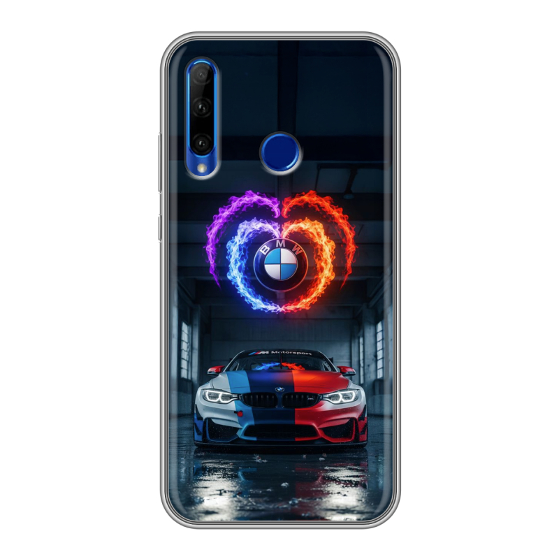 Силиконовый противоударный чехол на Huawei Honor 10i с принтом BMW БМВ Силиконовый противоударный чехол на Huawei Honor 10i с принтом BMW БМВ