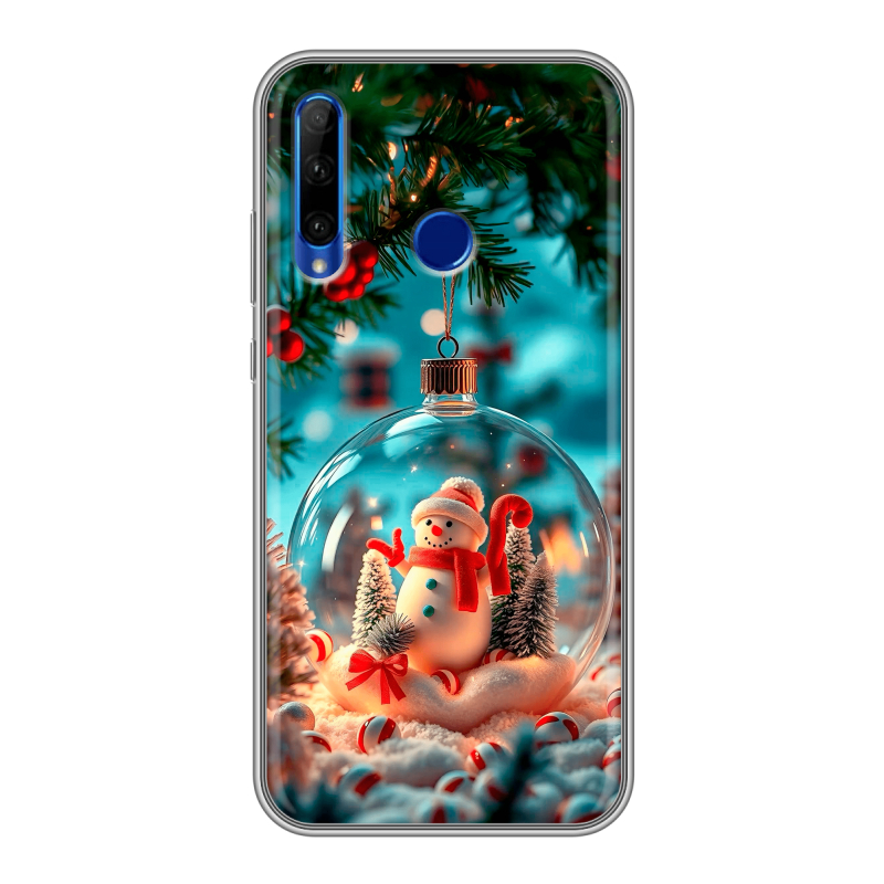 Силиконовый противоударный чехол на Huawei Honor 10i с принтом Новый год Силиконовый противоударный чехол на Huawei Honor 10i с принтом Новый год