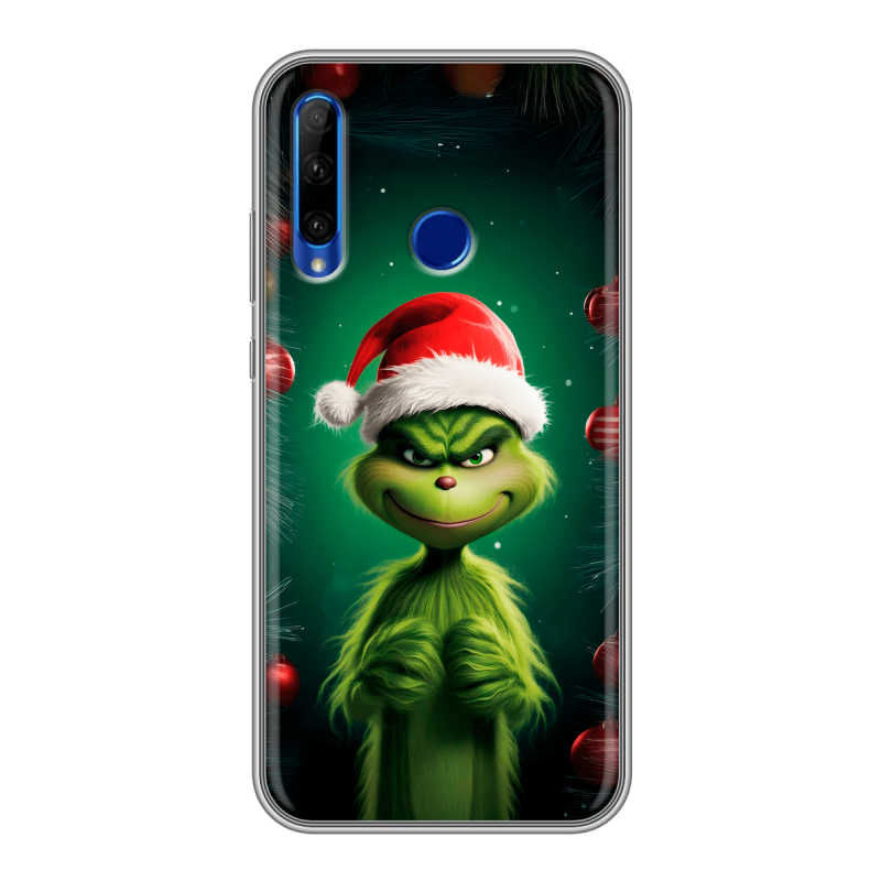 Силиконовый чехол на Huawei Honor 10i с принтом Гринч Новый год Рождество Силиконовый чехол на Huawei Honor 10i с принтом Гринч Новый год Рождество