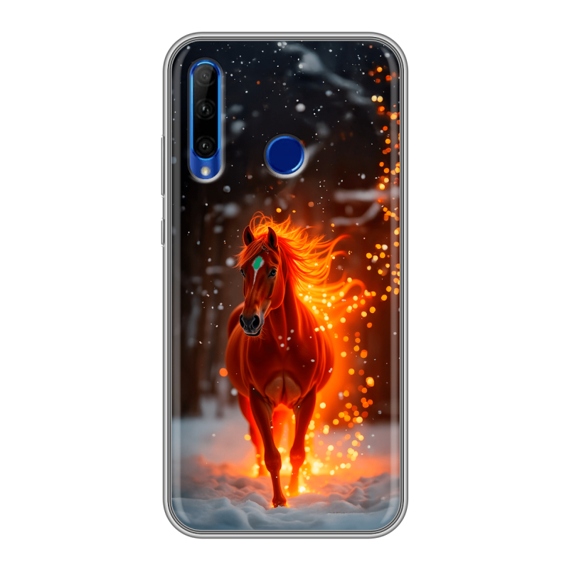 Силиконовый чехол на Huawei Honor 10i с принтом Новый год Силиконовый чехол на Huawei Honor 10i с принтом Новый год