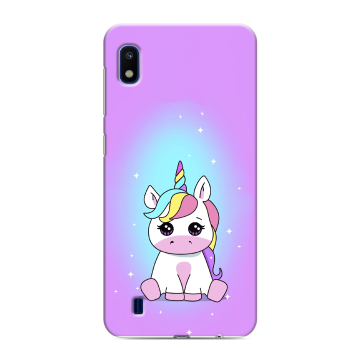 Силиконовый противоударный чехол на Samsung Galaxy A10 с принтом Единорог Силиконовый противоударный чехол на Samsung Galaxy A10 с принтом Единорог
