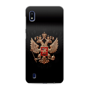 Силиконовый противоударный чехол на Samsung Galaxy A10 с принтом Герб России Силиконовый противоударный чехол на Samsung Galaxy A10 с принтом Герб России