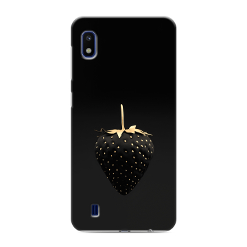 Силиконовый противоударный чехол на Samsung Galaxy A10 с принтом Черная клубника Силиконовый противоударный чехол на Samsung Galaxy A10 с принтом Черная клубника