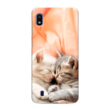 Силиконовый противоударный чехол на Samsung Galaxy A10 с принтом Котята