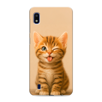 Силиконовый противоударный чехол на Samsung Galaxy A10 с принтом котенок Силиконовый противоударный чехол на Samsung Galaxy A10 с принтом котенок
