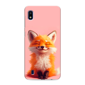 Силиконовый противоударный чехол на Samsung Galaxy A10 с принтом милая лиса