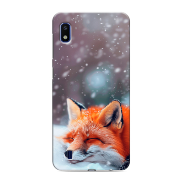 Силиконовый противоударный чехол на Samsung Galaxy A10 с принтом лиса