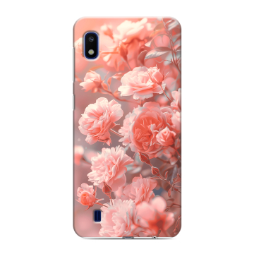Силиконовый противоударный чехол на Samsung Galaxy A10 с принтом Розы цветы