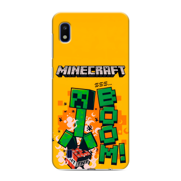 Силиконовый противоударный чехол на Samsung Galaxy A10 с принтом Майнкрафт Minecraft Силиконовый противоударный чехол на Samsung Galaxy A10 с принтом Майнкрафт Minecraft