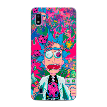 Силиконовый противоударный чехол на Samsung Galaxy A10 с принтом Рик и Морти Rick Morty Силиконовый противоударный чехол на Samsung Galaxy A10 с принтом Рик и Морти Rick Morty