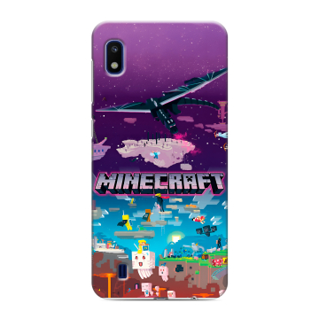 Силиконовый противоударный чехол на Samsung Galaxy A10 с принтом Майнкрафт Minecraft Силиконовый противоударный чехол на Samsung Galaxy A10 с принтом Майнкрафт Minecraft