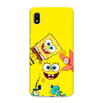 Силиконовый противоударный чехол на Samsung Galaxy A10 с принтом Спанч боб Спанчбоб