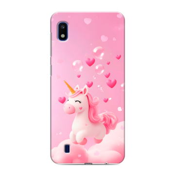 Силиконовый противоударный чехол на Samsung Galaxy A10 с принтом Единорог
