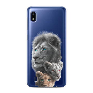 Силиконовый противоударный чехол на Samsung Galaxy A10 с принтом Львы Силиконовый противоударный чехол на Samsung Galaxy A10 с принтом Львы