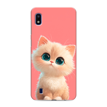 Силиконовый противоударный чехол на Samsung Galaxy A10 с принтом Розовый котенок Силиконовый противоударный чехол на Samsung Galaxy A10 с принтом Розовый котенок