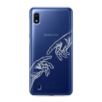 Силиконовый противоударный чехол на Samsung Galaxy A10 с принтом Сотворение мира Силиконовый противоударный чехол на Samsung Galaxy A10 с принтом Сотворение мира