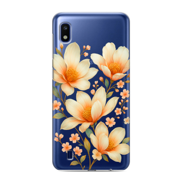 Силиконовый противоударный чехол на Samsung Galaxy A10 с принтом Цветы Силиконовый противоударный чехол на Samsung Galaxy A10 с принтом Цветы
