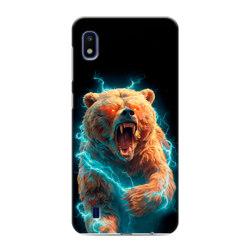 Силиконовый противоударный чехол на Samsung Galaxy A10 с принтом Медведь Силиконовый противоударный чехол на Samsung Galaxy A10 с принтом Медведь