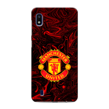 Силиконовый противоударный чехол на Samsung Galaxy A10 с принтом Manchester United Силиконовый противоударный чехол на Samsung Galaxy A10 с принтом Manchester United