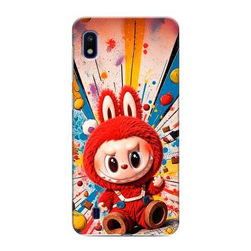 Силиконовый противоударный чехол на Samsung Galaxy A10 с принтом Labubu Лабубу