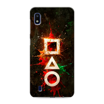 Силиконовый противоударный чехол на Samsung Galaxy A10 с принтом Squid Game Игра кальмара