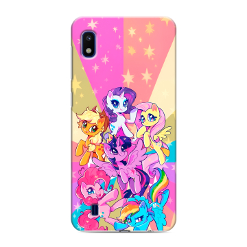 Силиконовый противоударный чехол на Samsung Galaxy A10 с принтом My little pony Дружба чудо