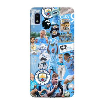 Силиконовый противоударный чехол на Samsung Galaxy A10 с принтом Man City Манчестер Сити Силиконовый противоударный чехол на Samsung Galaxy A10 с принтом Man City Манчестер Сити