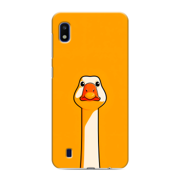 Силиконовый противоударный чехол на Samsung Galaxy A10 с принтом Смешная утка Силиконовый противоударный чехол на Samsung Galaxy A10 с принтом Смешная утка