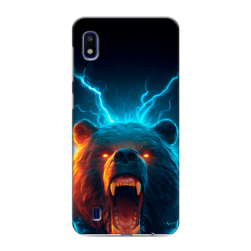 Силиконовый противоударный чехол на Samsung Galaxy A10 с принтом Медведь Силиконовый противоударный чехол на Samsung Galaxy A10 с принтом Медведь