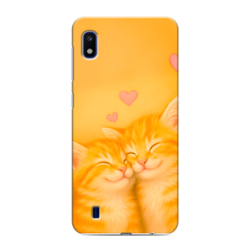 Силиконовый противоударный чехол на Samsung Galaxy A10 с принтом Милые котята Силиконовый противоударный чехол на Samsung Galaxy A10 с принтом Милые котята