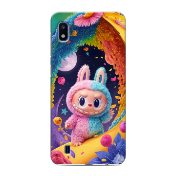 Силиконовый противоударный чехол на Samsung Galaxy A10 с принтом Labubu Лабубу