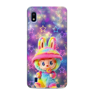 Силиконовый противоударный чехол на Samsung Galaxy A10 с принтом Labubu Лабубу