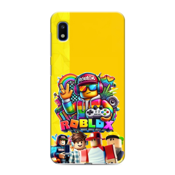 Силиконовый противоударный чехол на Samsung Galaxy A10 с принтом Roblox Роблокс
