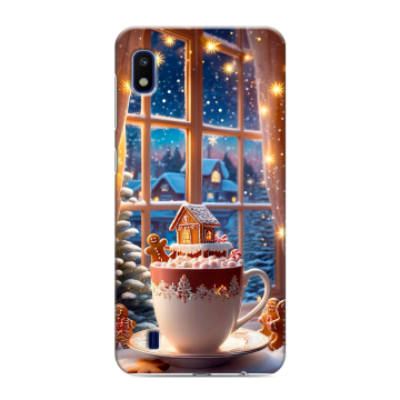 Силиконовый противоударный чехол на Samsung Galaxy A10 с принтом Новый год Силиконовый противоударный чехол на Samsung Galaxy A10 с принтом Новый год