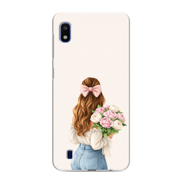 Силиконовый противоударный чехол на Samsung Galaxy A10 с принтом женский