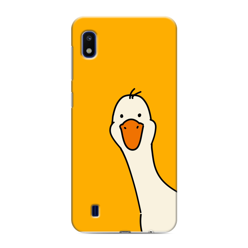 Силиконовый противоударный чехол на Samsung Galaxy A10 с принтом Утка Силиконовый противоударный чехол на Samsung Galaxy A10 с принтом Утка